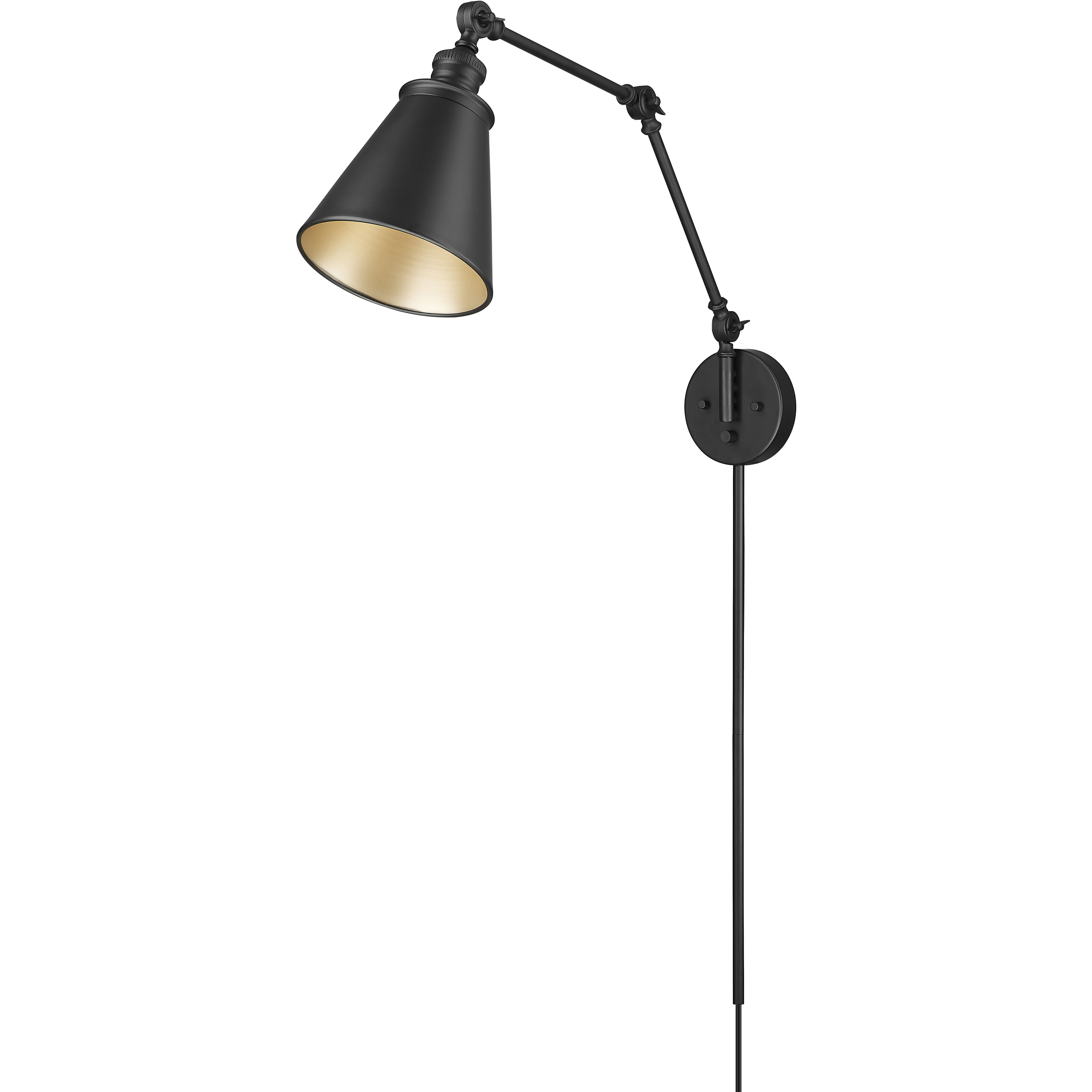 Evonne 24 inch 60.00 watt Matte Black Swing Arm Sconce Wall Light